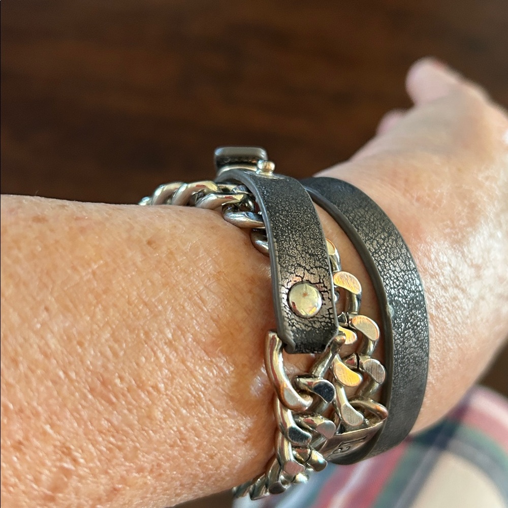 Silver and Black Lakegirl Bracelet wraps three times - Picture 5 of 14